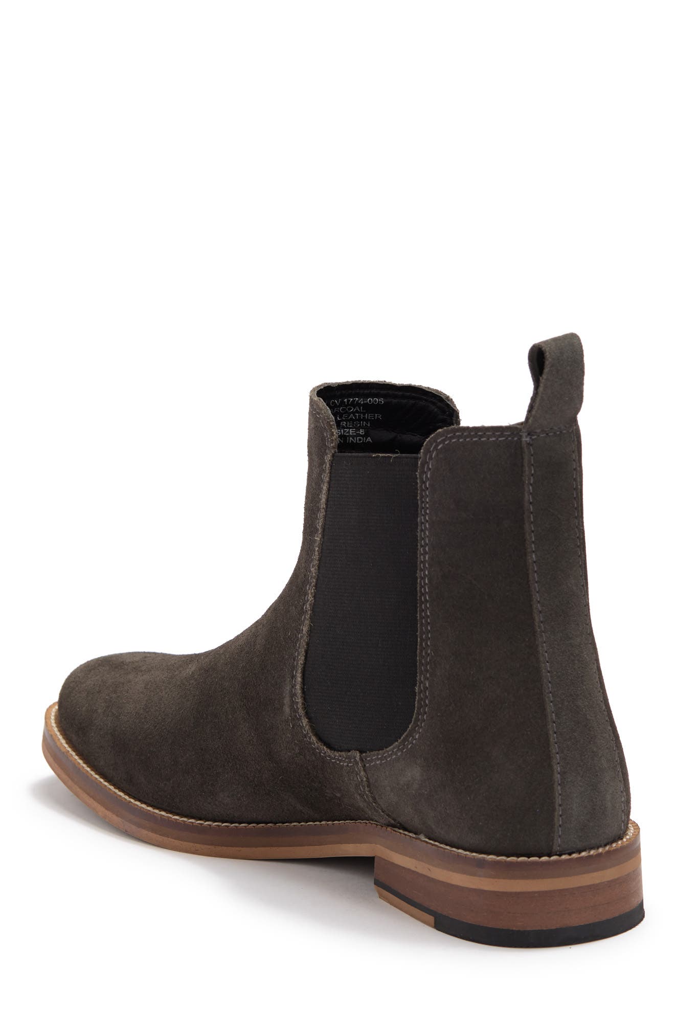 Malik Suede Chelsea Boot, Alternate, color, CHARCOAL