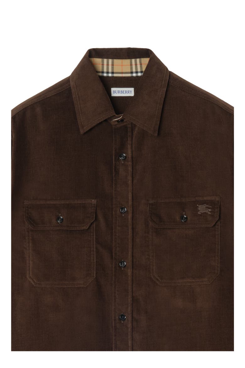 Corduroy Overshirt, Alternate, color, Chocolate brown