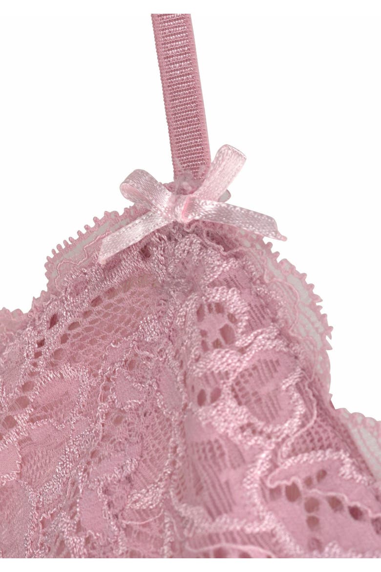 Lace V-Neck Nightgown, Alternate, color, Rose