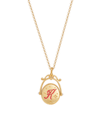 Fable England K Initial Kalmia Gold Spinner Chain Necklace