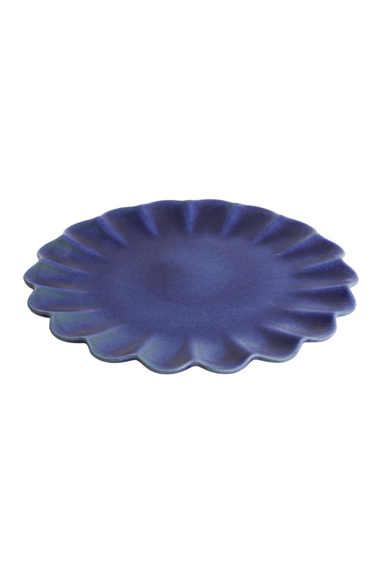 Dhalia Stoneware 4-Piece Dinner Plate Set, Main, color, Blue