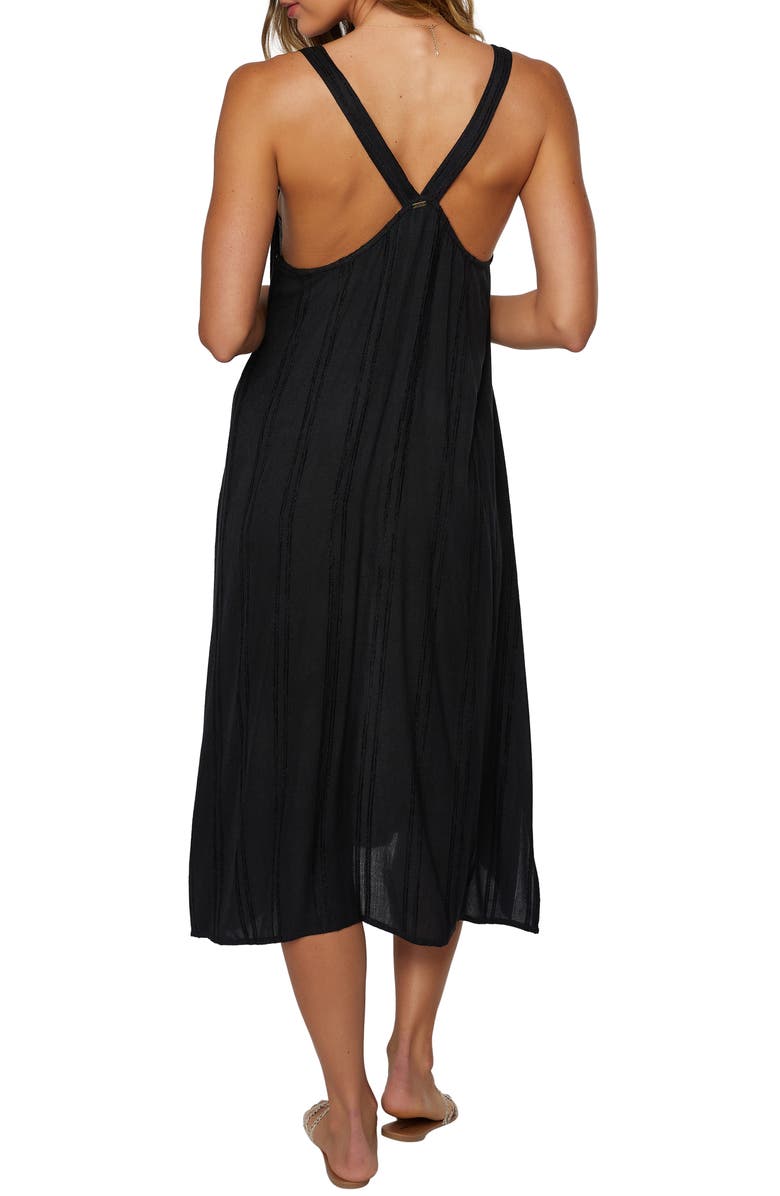 O'Neill Saltwater Solids Miranda Sleeveless Cover-Up Midi Dress, Alternate, color,