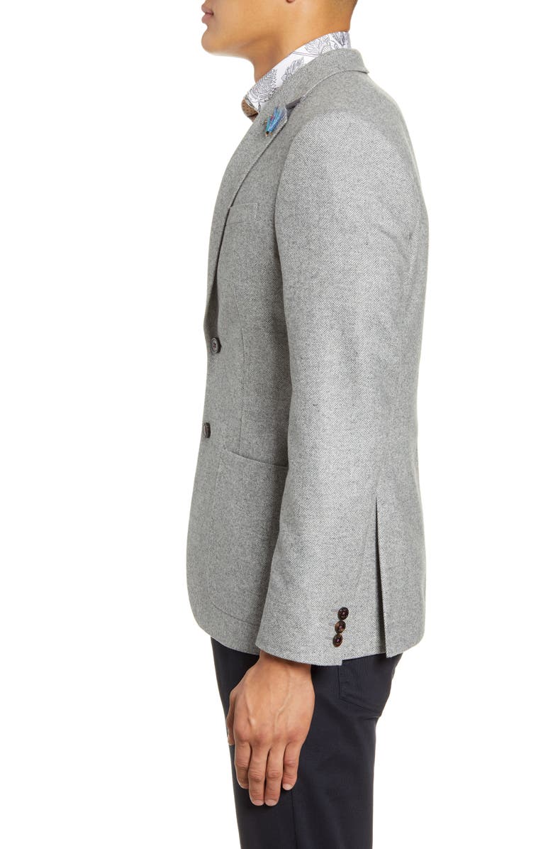 Ted Baker London Athlead Slim Fit Herringbone Wool Blend Sport Coat, Alternate, color,