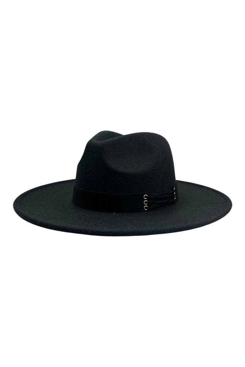 Wide Brim Felt Panama Hat, Main, color, BLACK
