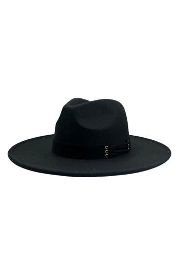 Marcus Adler Wide Brim Felt Panama Hat In Black