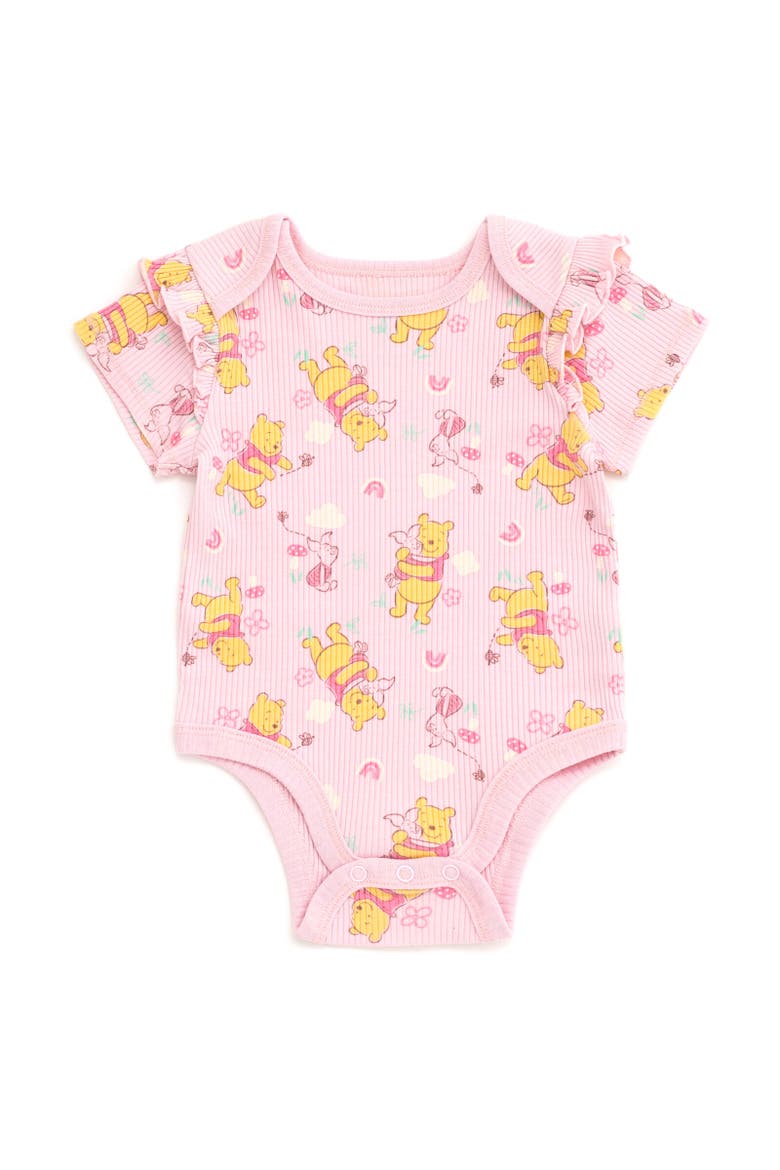 Bodysuit Shorts & Headband Set, Alternate, color, Winnie the Pooh Pink