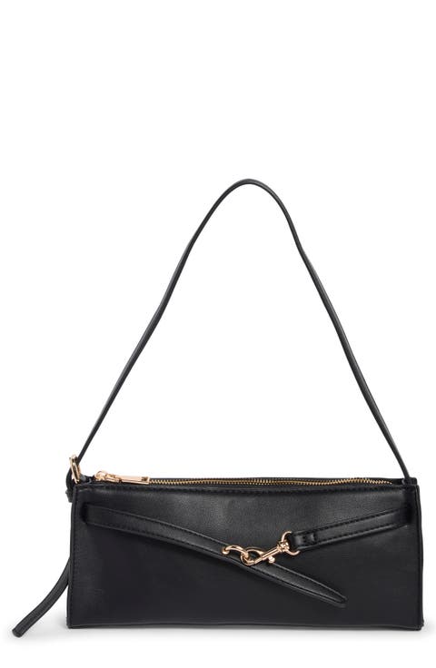 Faux Leather Shoulder Bag