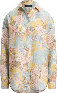 Lauren Ralph Lauren Floral Print Linen Shirt
