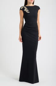 Chiara Boni La Petite Robe Hesupus Crystal Embellished Ruched Gown