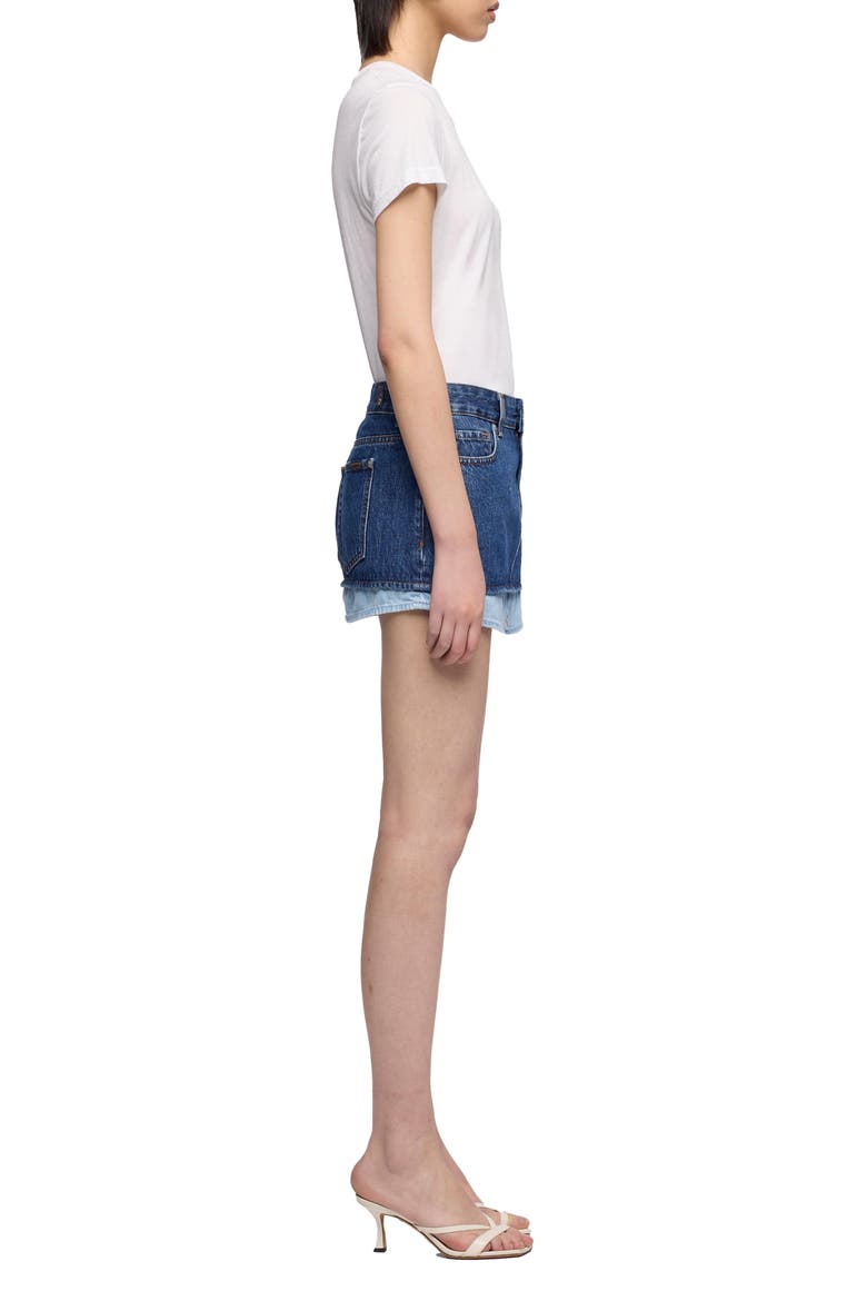 Cherry Layer Denim Skirt, Alternate, color, SHADOW