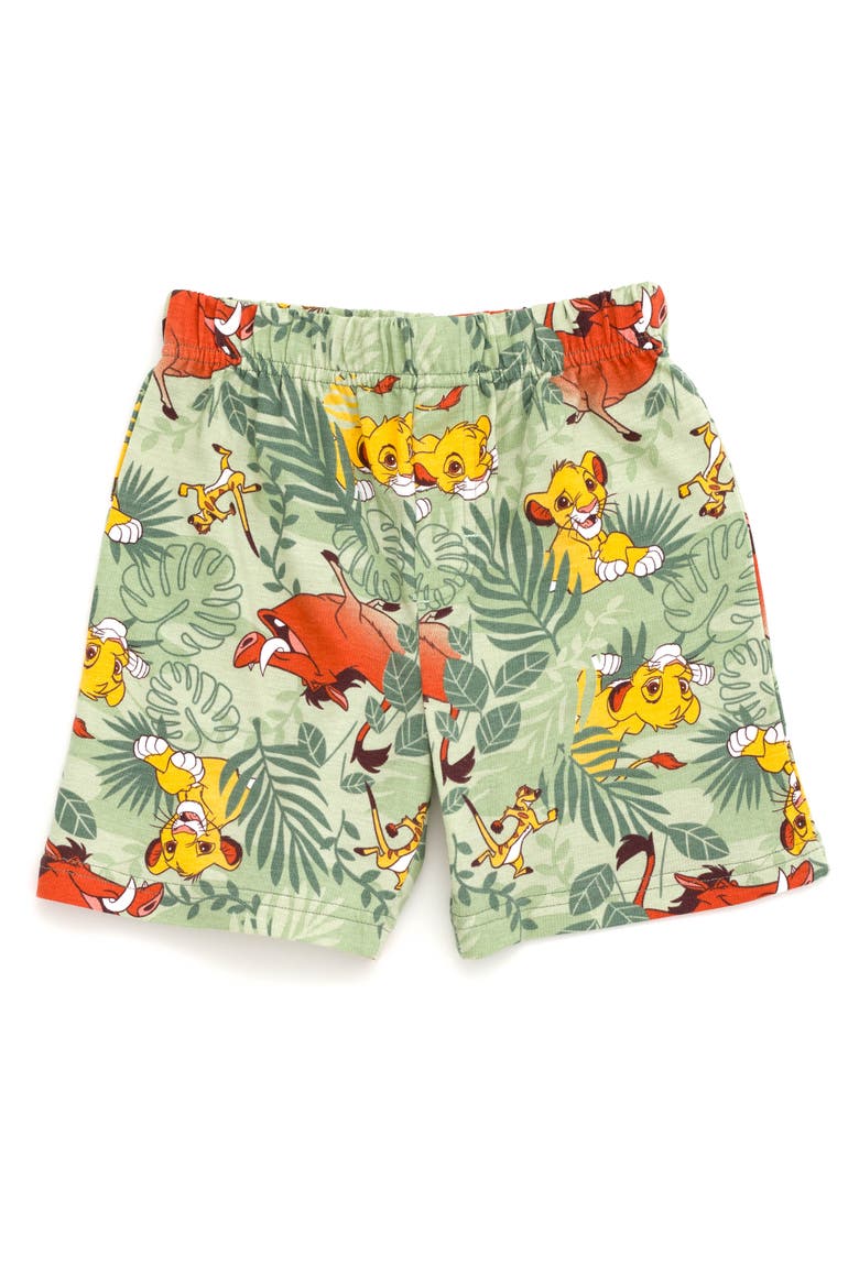 Lion King 2-Piece T-Shirt and Shorts Set, Alternate, color, Sage Green Simba