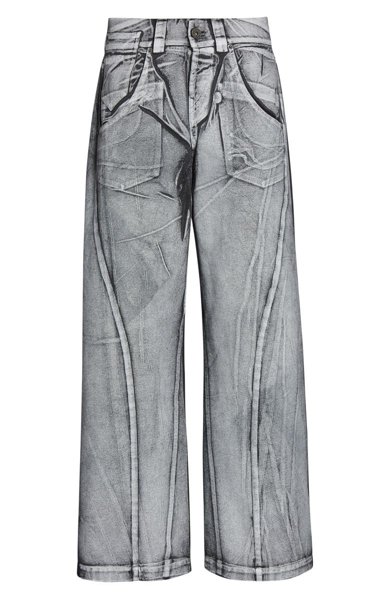 Vaquera Painted Workwear Jeans, Alternate, color, Black 1