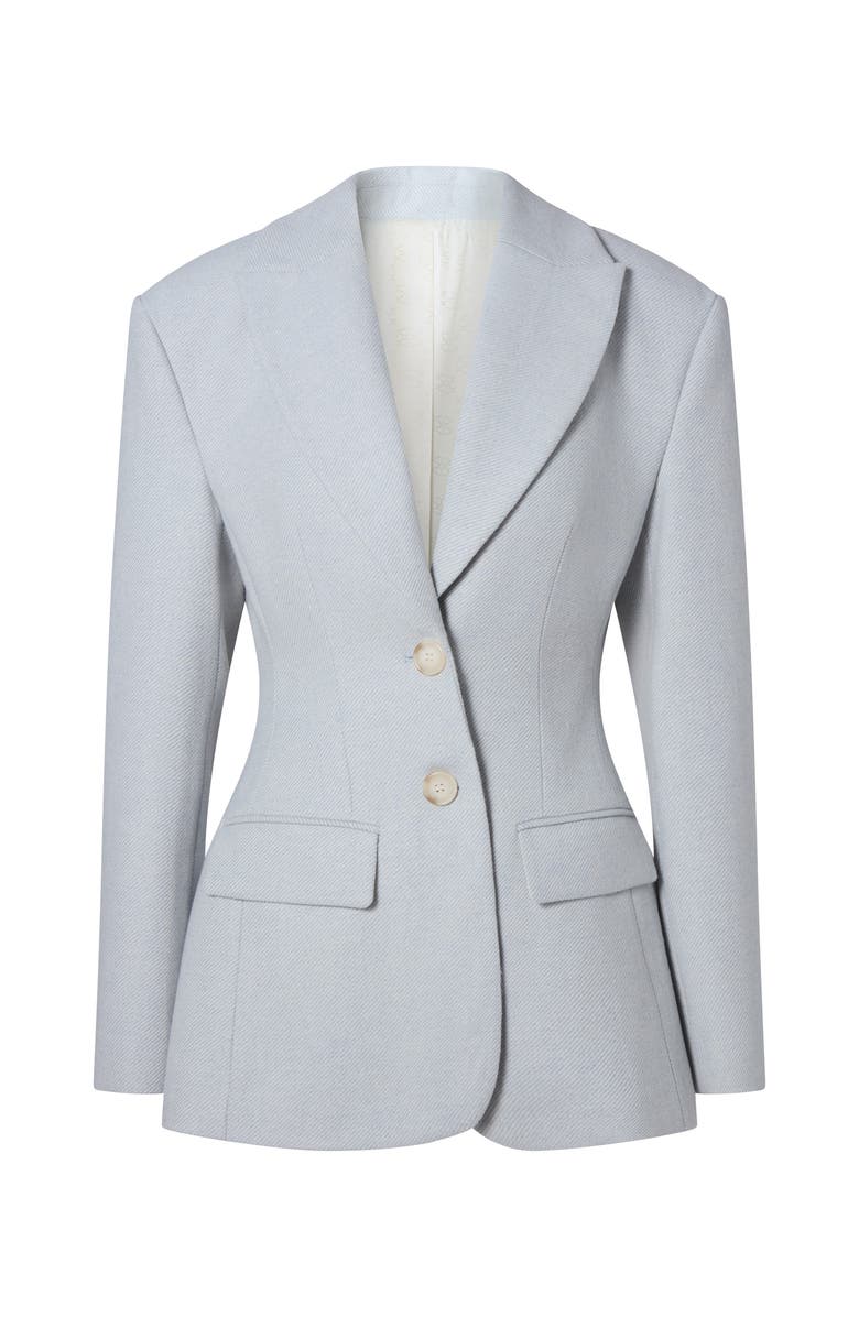 Malina Ella Tailored Peplum Blazer, Alternate, color, Blue Fishbone