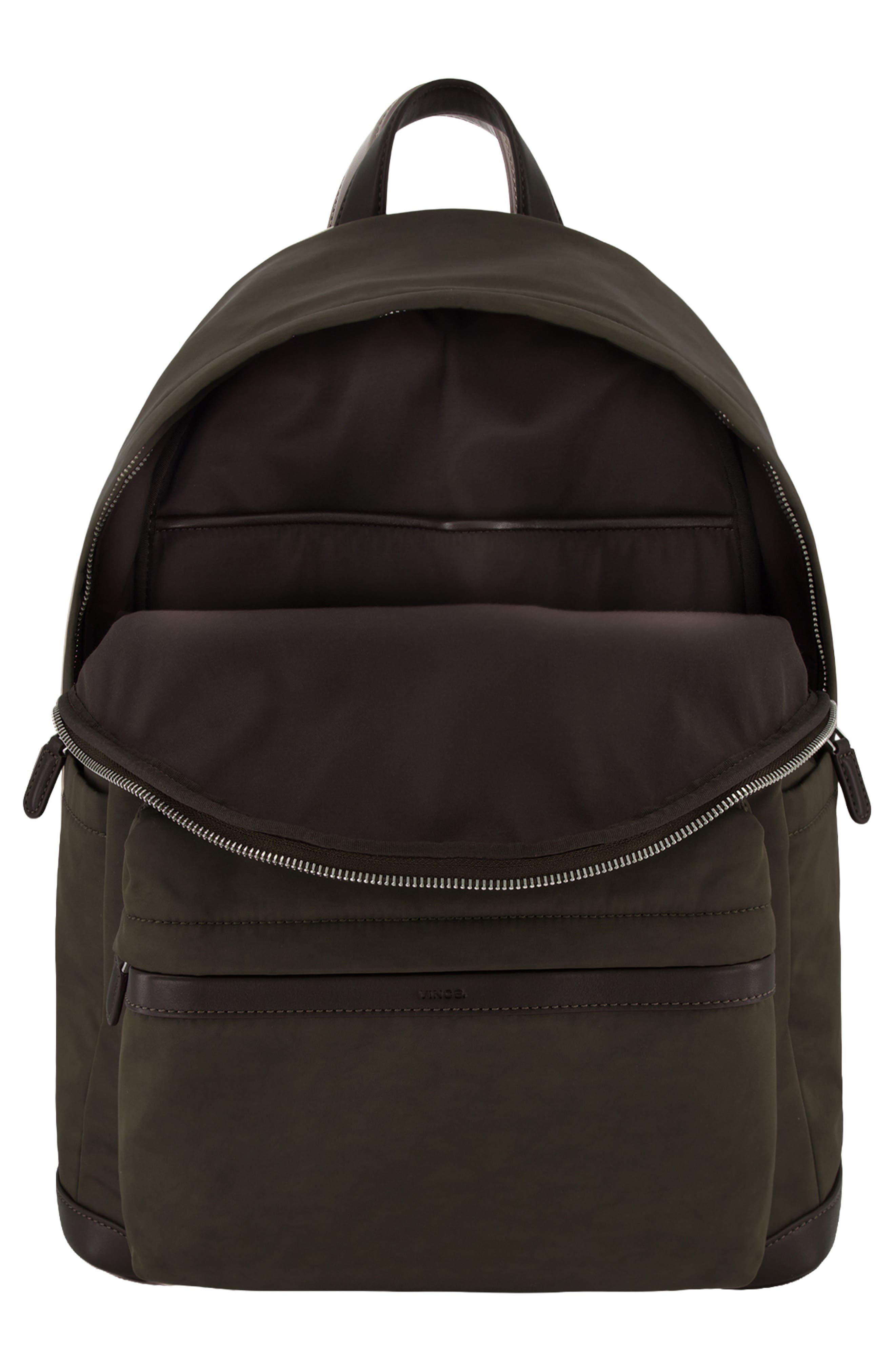 Vince Ventura Recycled Nylon Backpack, Alternate, color, Cacao Soft Nylon