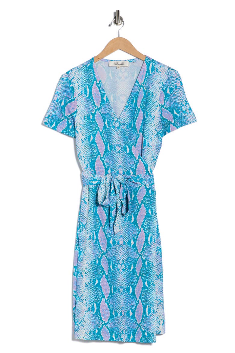 New Julian Wrap Short Sleeve Dress, Alternate, color, PYTHON