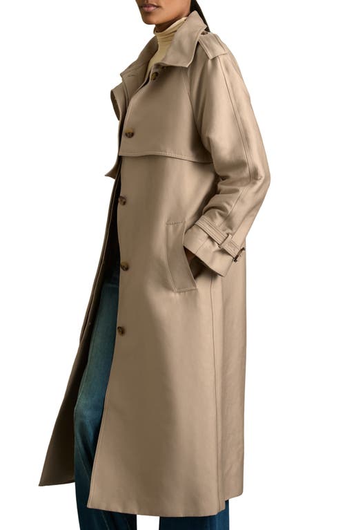 Shop Reiss August Trench Coat In Neutral