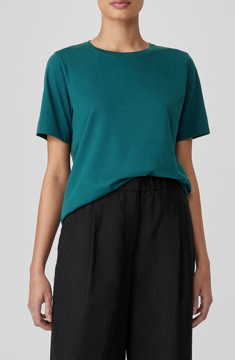 Crewneck Organic Cotton Jersey Top