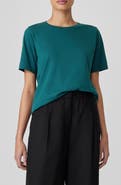 Eileen Fisher Crewneck Organic Cotton Jersey Top