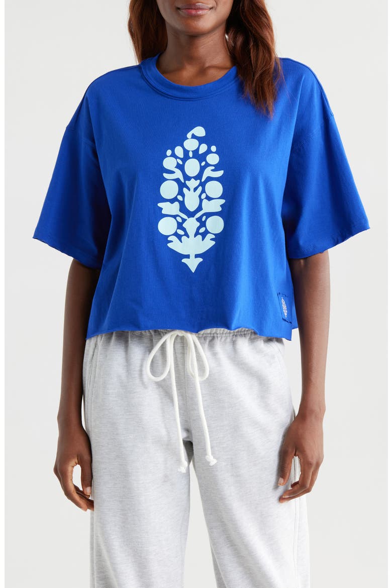 FP Movement Inspire Cotton Graphic T-Shirt, Main, color, ELECTRIC SHOCK/ SEA
