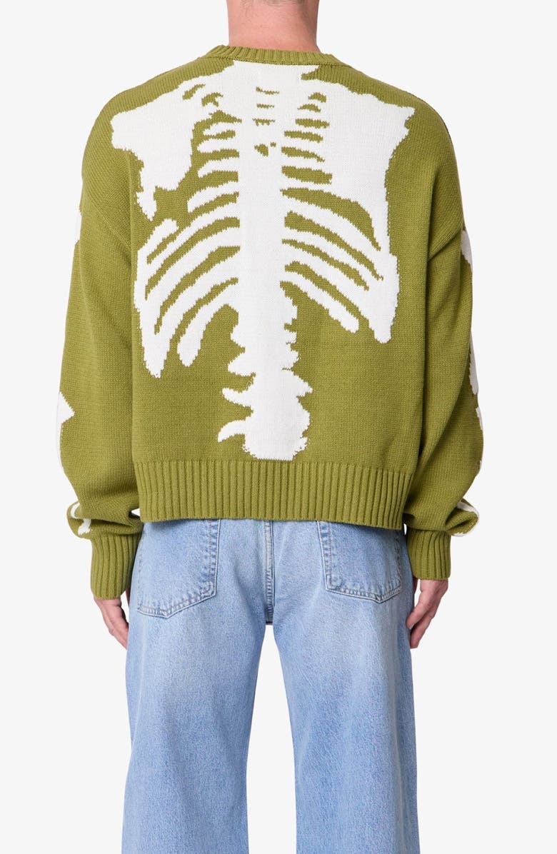 mnml Skeleton Graphic Crewneck Sweater, Alternate, color,