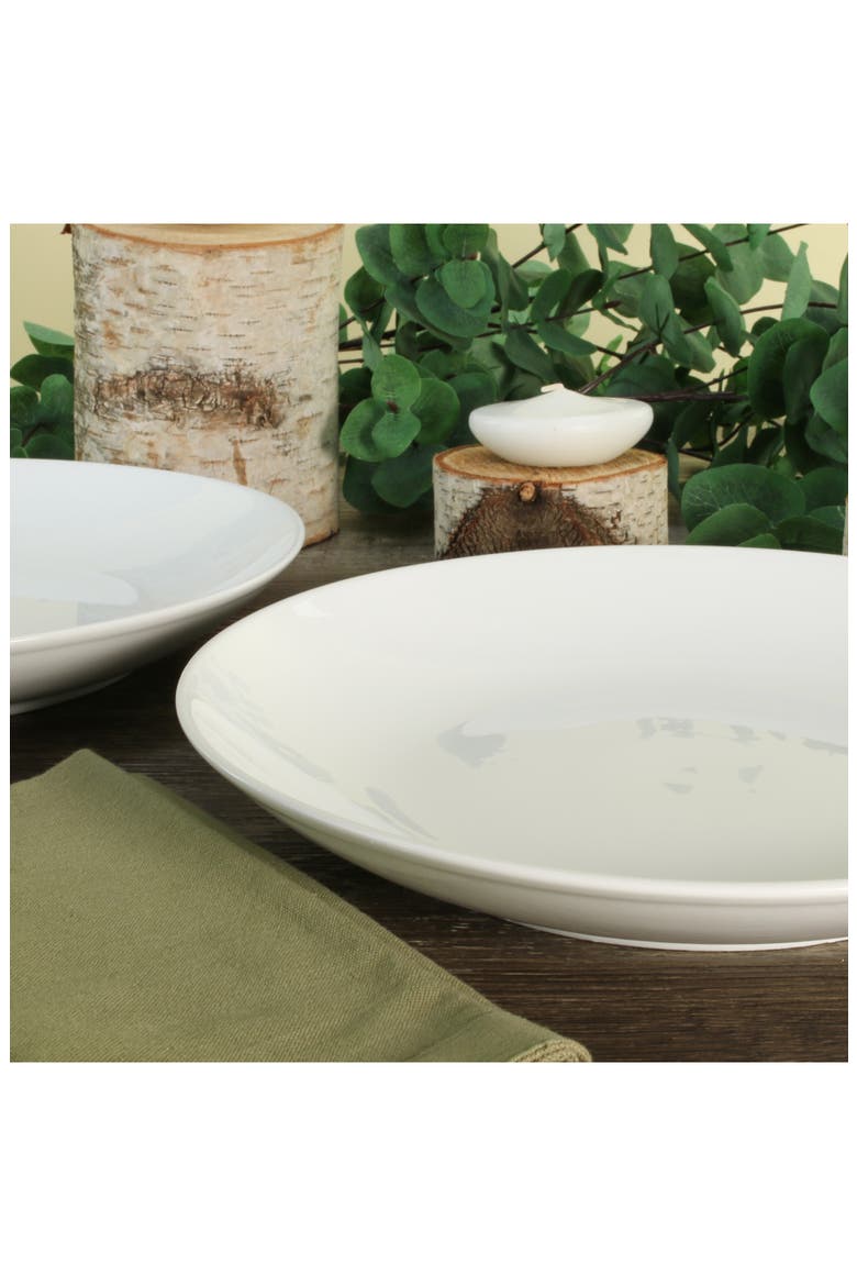 Set of 4 Coupe Entrée Plates, Alternate, color, WHITE