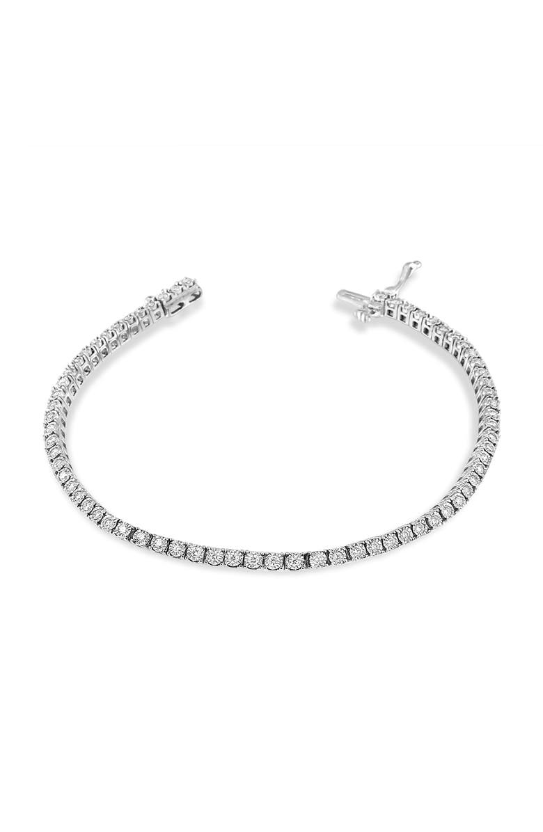 Haus of Brilliance 14K White Gold 1.0 Cttw Miracle Set Lab Grown Diamond Tennis, Alternate, color, White