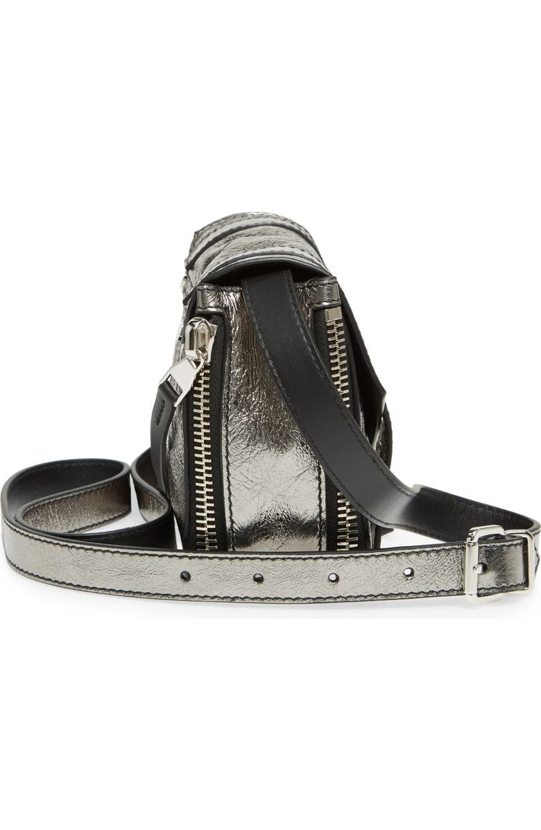 Proenza Schouler Mini PS1 Metallic Leather Crossbody Bag, Alternate, color,