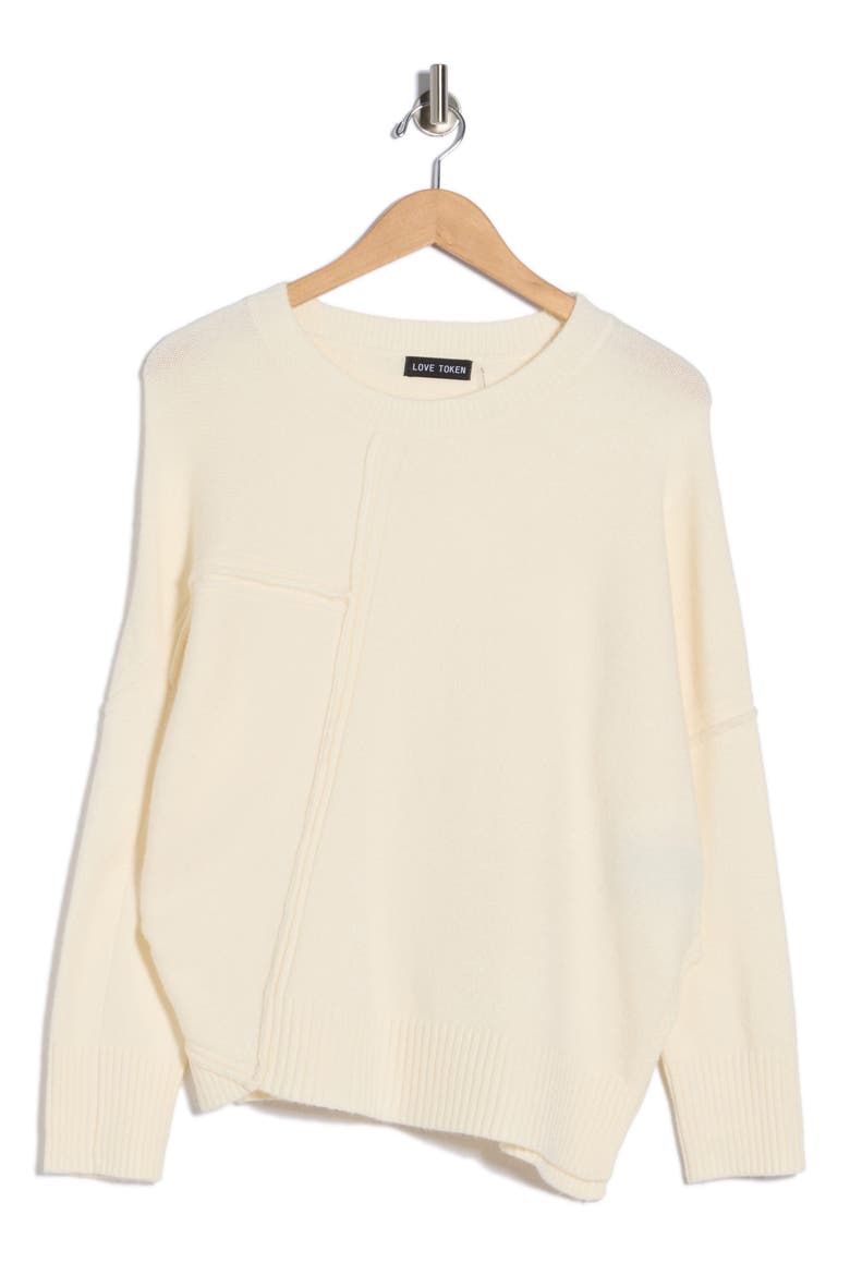 Dolores Asymmetric Hem Sweater, Alternate, color, IVORY