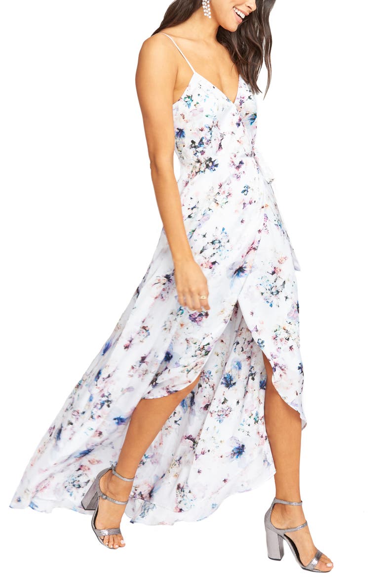 Mariah Wrap Gown, Alternate, color, BOUQUET BEAUTY