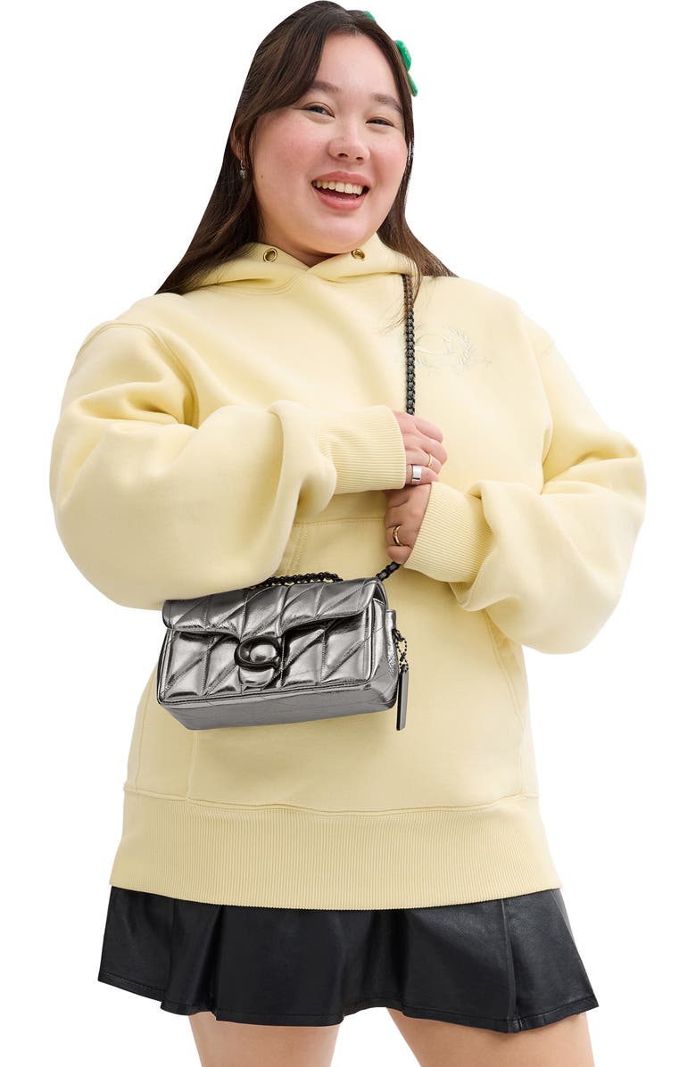 COACH Tabby Quilted Metallic Leather Convertible Shoulder Bag, Alternate, color,