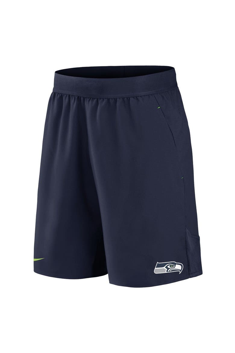 Men's Nike College Navy Seattle Seahawks Stretch Woven Shorts, Alternate, color, Navy