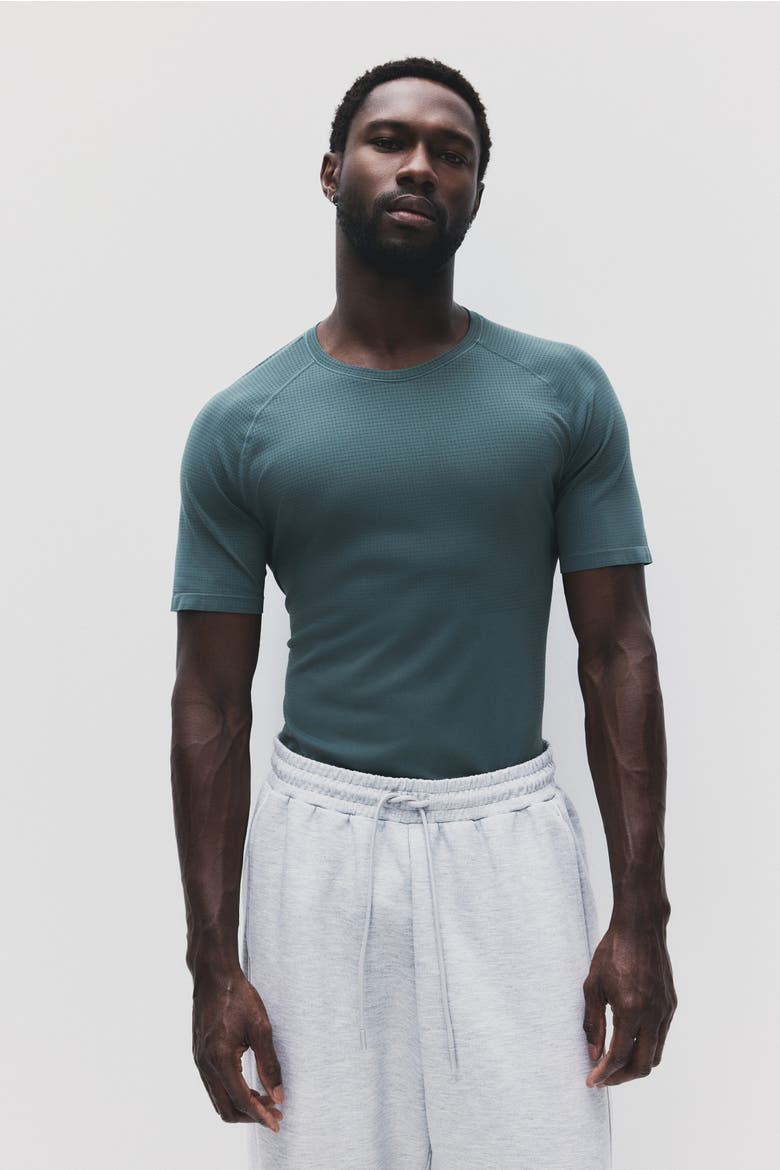 Muscle Fit Sports T-shirt With Drymove, Alternate, color, Dusty green