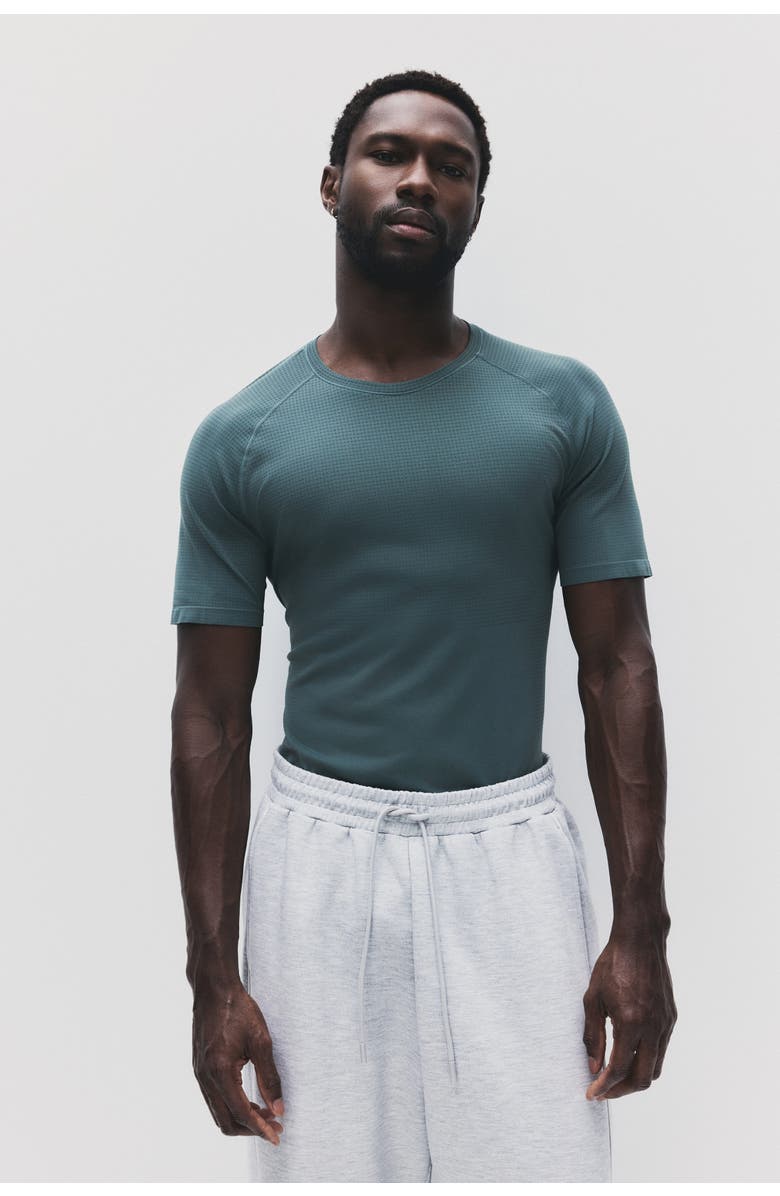 H&M Muscle Fit Sports T-shirt With Drymove, Alternate, color, Dusty Green