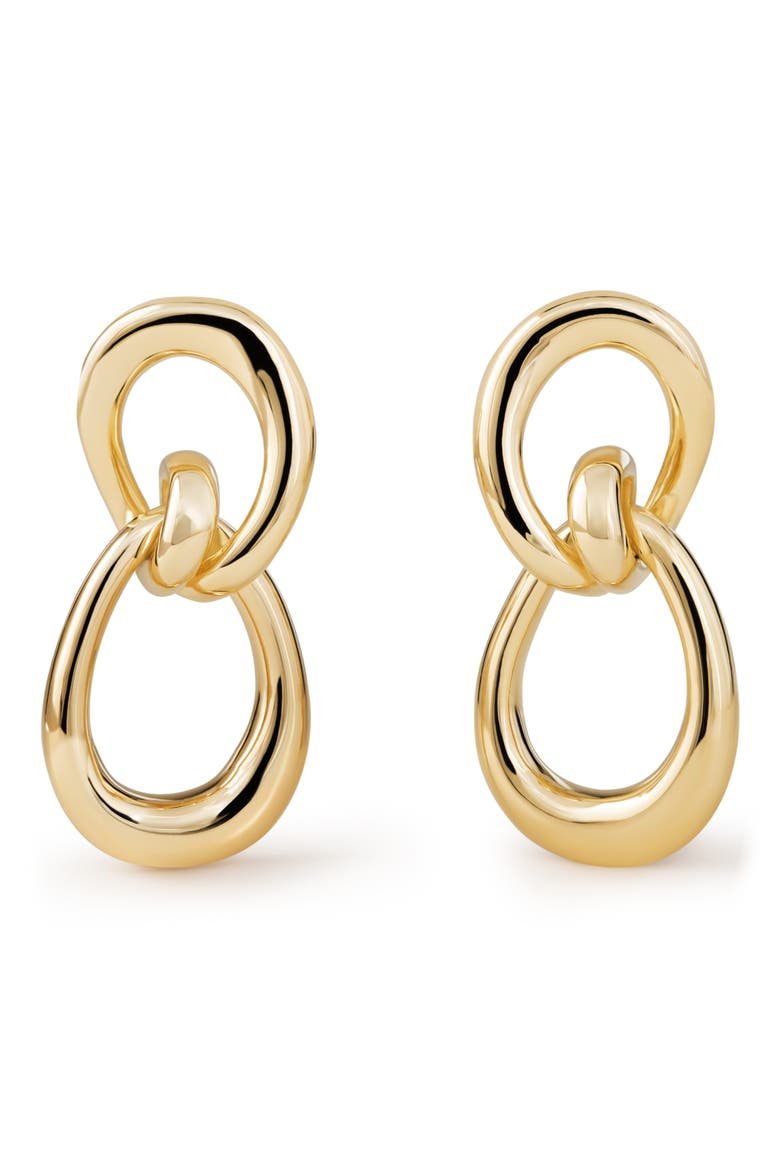 Violet Drop Earrings, Main, color, GOLD