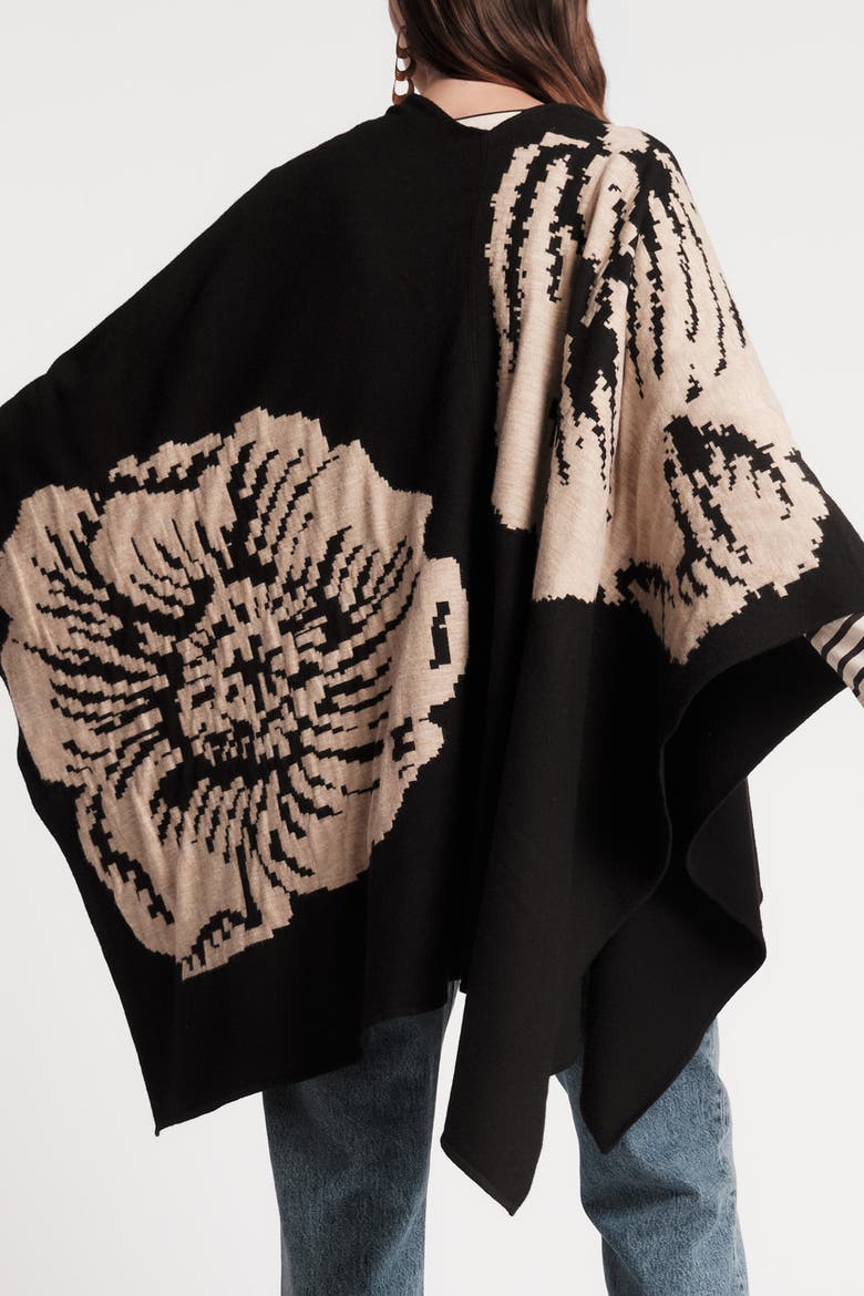 Ginny Wrap Carefree Chrysanthemum, Alternate, color, Black/Camel