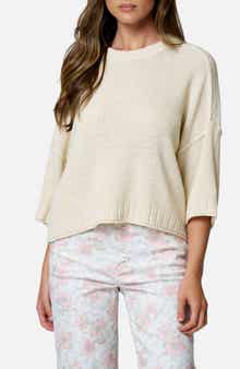 Raw Edge Drop Shoulder Sweater