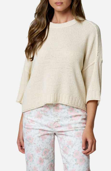 Raw Edge Drop Shoulder Sweater
