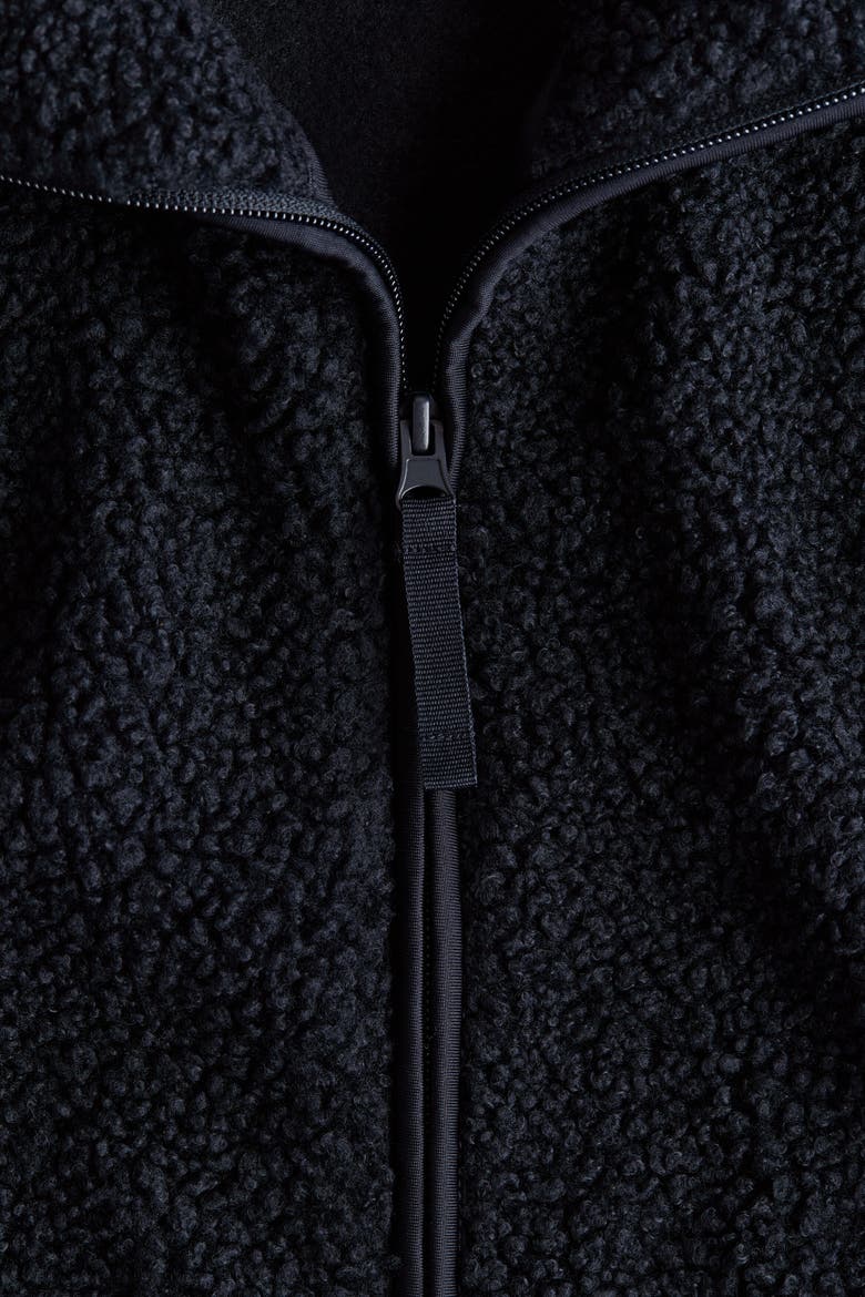 Teddy Fleece Jacket, Alternate, color, Navy blue