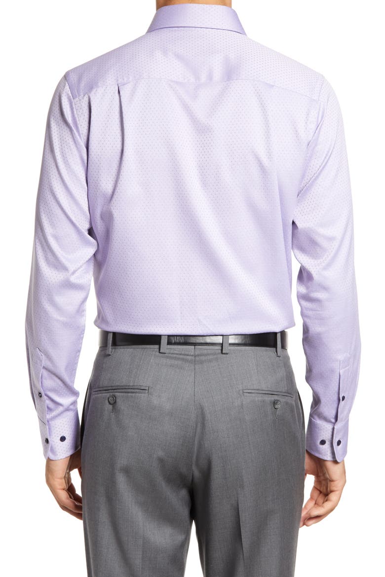 Trim Fit Geometric Dress Shirt, Alternate, color, LILAC