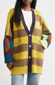 Dressed in Lala Your Grandpa Wears Lala Oversize Cotton Blend Cardigan