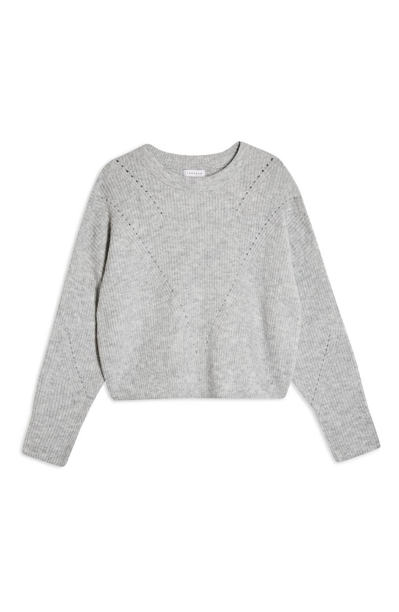 Topshop Crop Sweater, Alternate, color, 