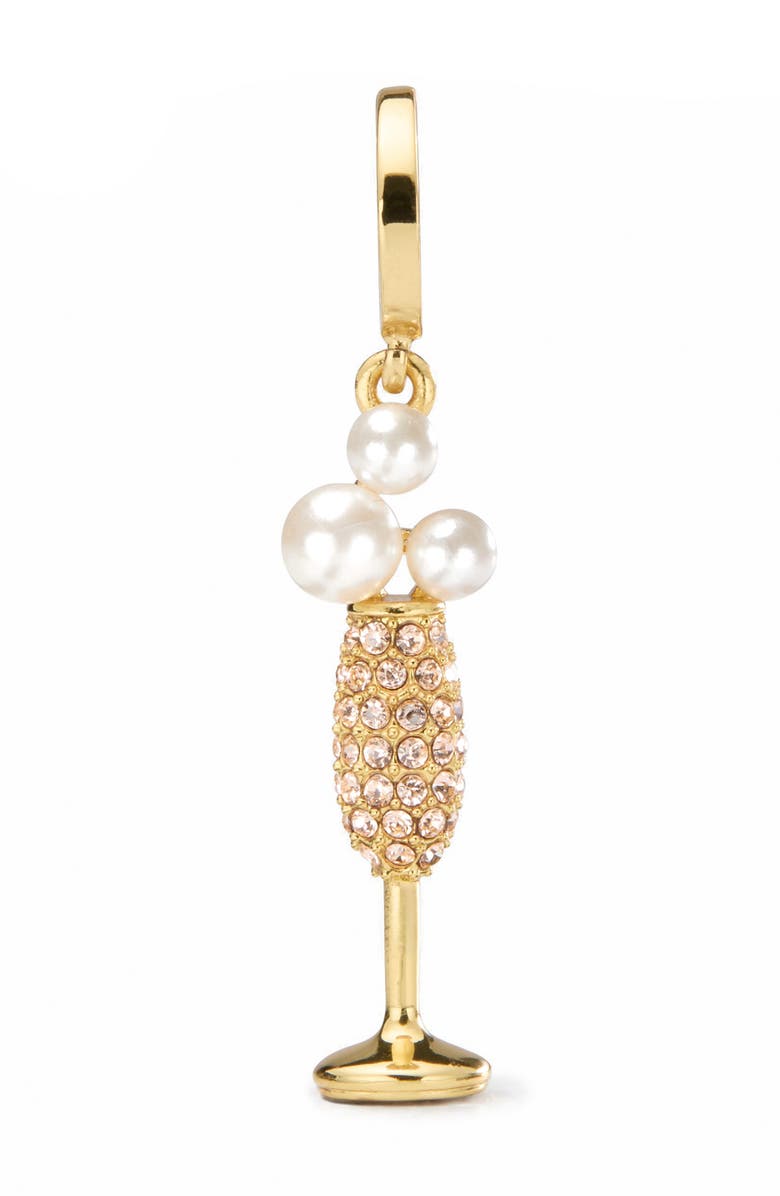 Kate Spade New York champagne charm pendant necklace, Main, color, Gold/Cream