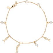 Kate Spade New York summer daze fish charm anklet