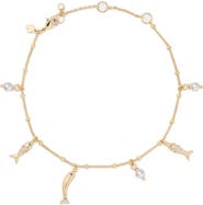 Kate Spade New York summer daze fish charm anklet