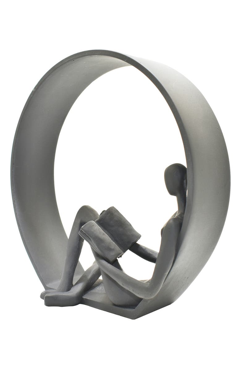 KINETIC Encircled Reader Sculpture, Alternate, color, Black