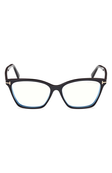 56mm Cat Eye Blue Light Blocking Optical Glasses