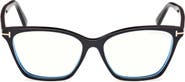 TOM FORD 56mm Cat Eye Blue Light Blocking Optical Glasses