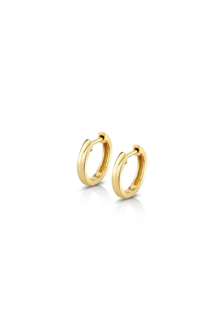 Orb Thin Huggie Hoop Earring, Main, color, Yellow Gold