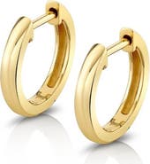 Michael M Orb Thin Huggie Hoop Earring