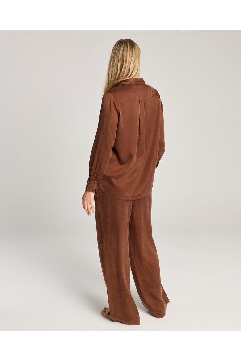 Eco-Luxe Midi Shirt, Alternate, color, Cocoa